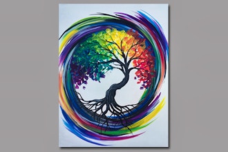 Virtual Paint Nite: Rainbow Tree of Life (Ages 13+)